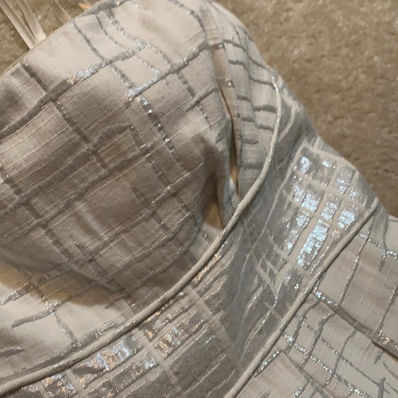 BCBG MaxAzria White/silver fit and flare feminine! - Picture 14 of 15